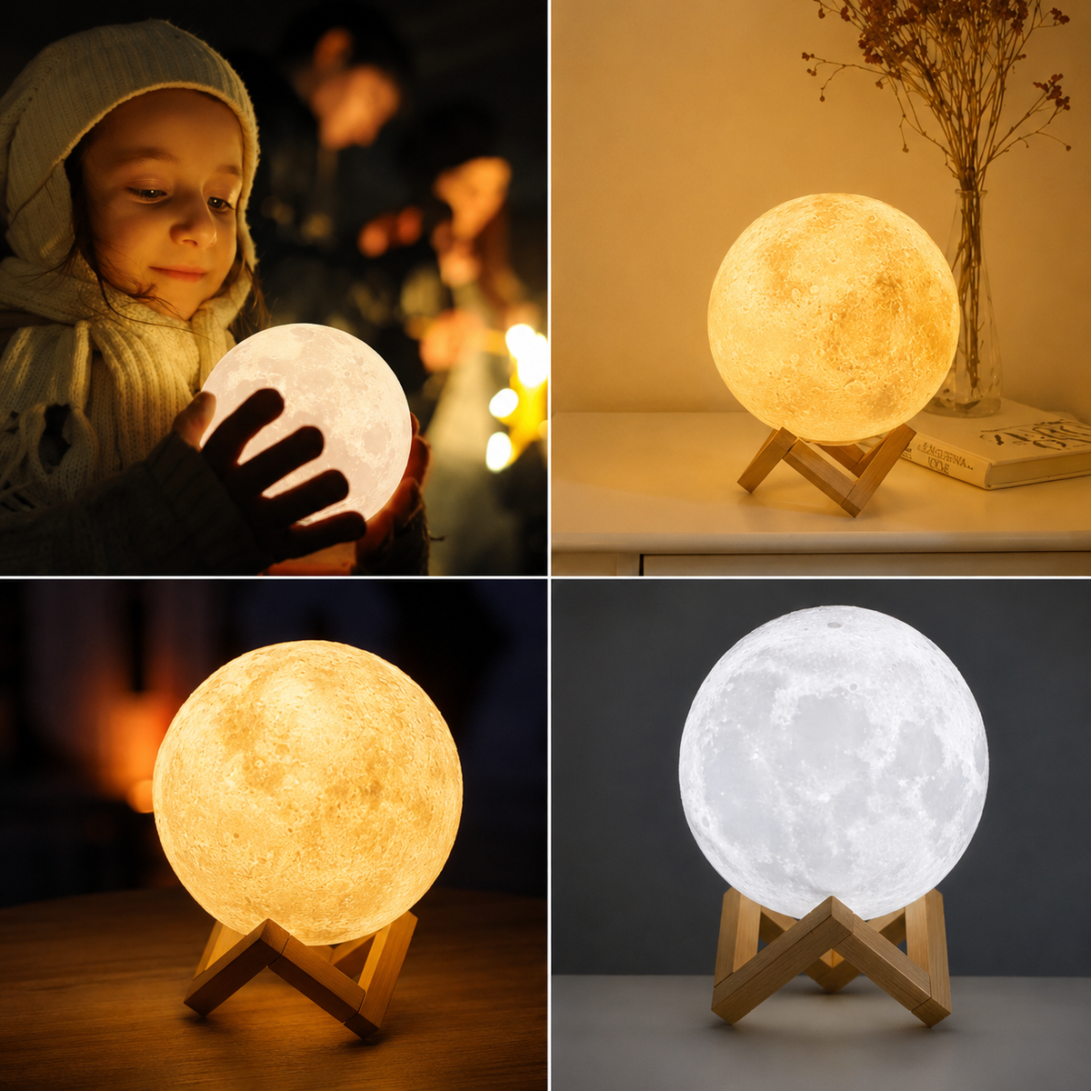 🌙 Lámpara Luna 3D