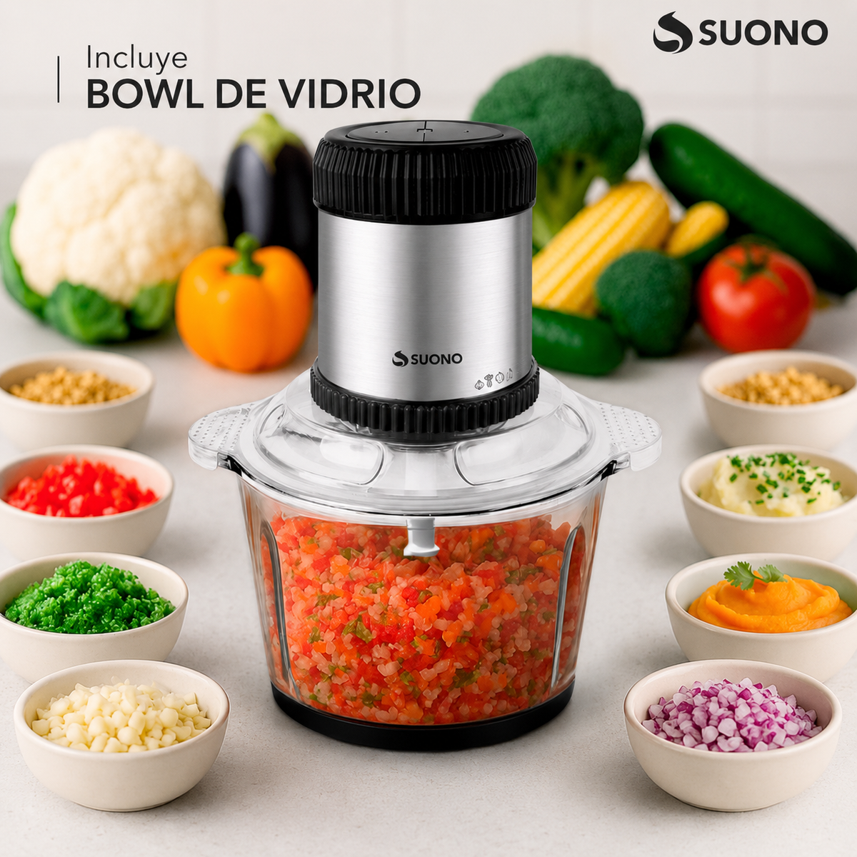 🍅 Procesadora SUONO 2L