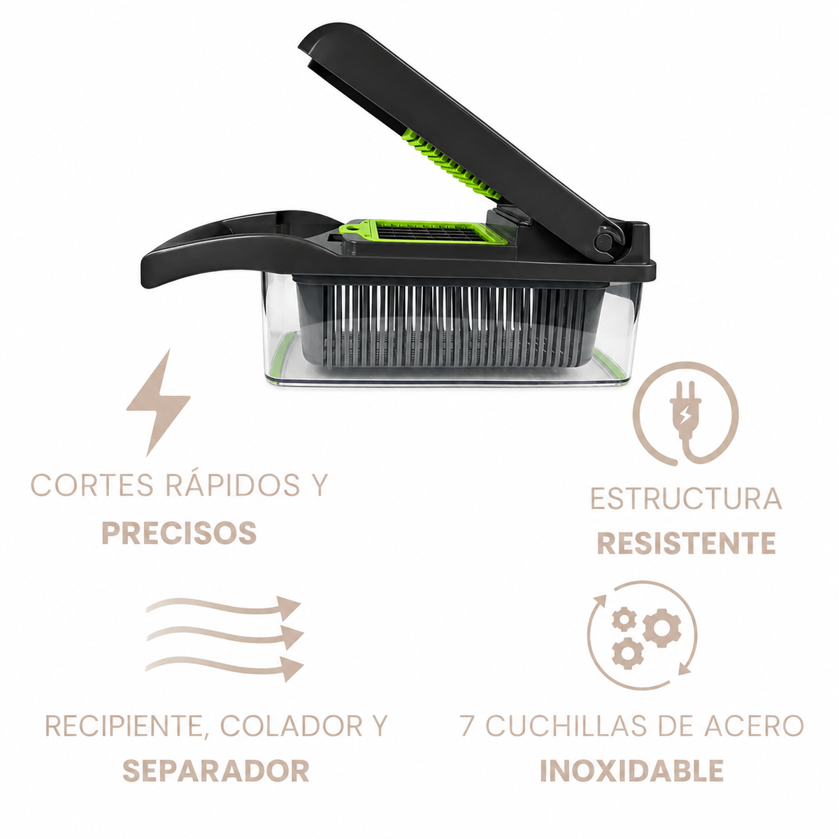 Mandolina Multirrallador 7 en 1 🥕🔪