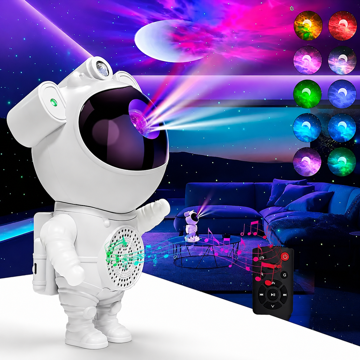 🚀 Astronauta Proyector Galaxia 🌌✨