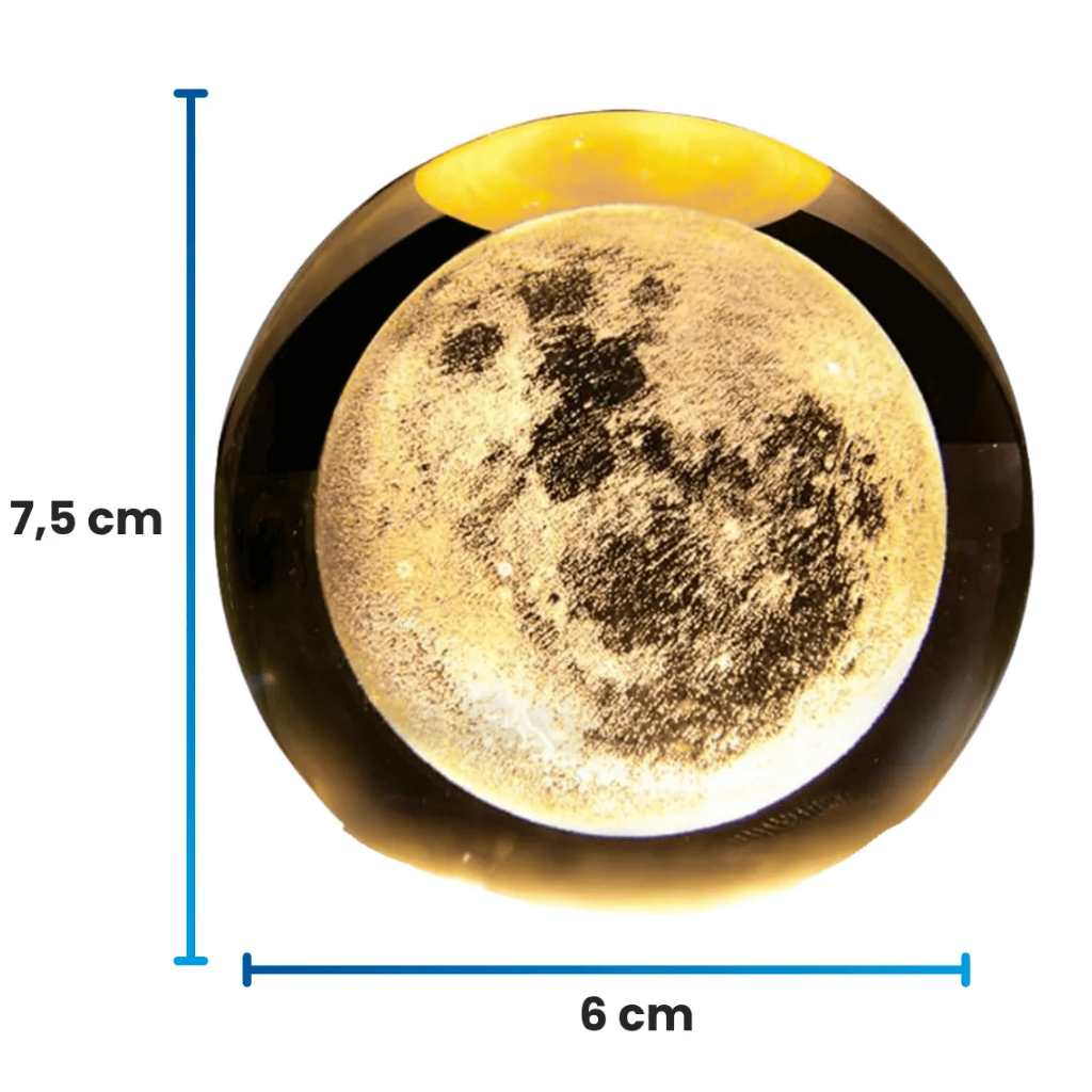 🌙 Lámpara Esfera 3D Luna ✨