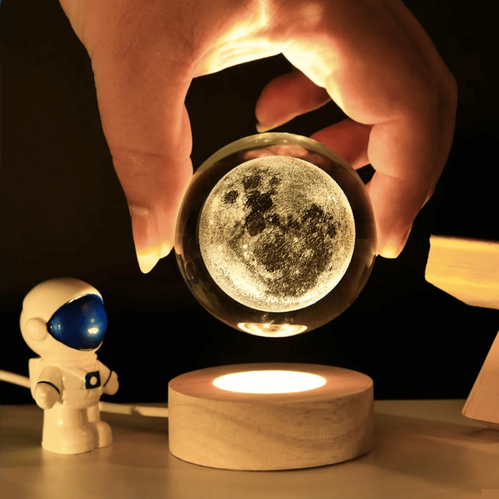 🌙 Lámpara Esfera 3D Luna ✨
