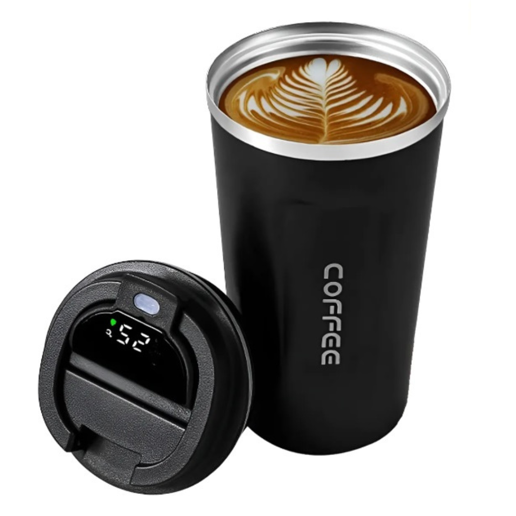 Vaso térmico con sensor de temperatura 🌡️☕✨